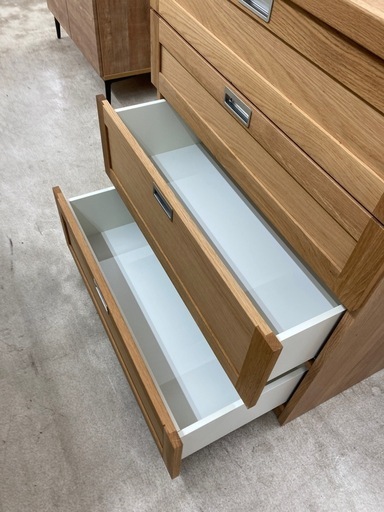 ?大川家具?2面キャビネット?オートクローザー?ウッド?収納?ナチュラル?2931