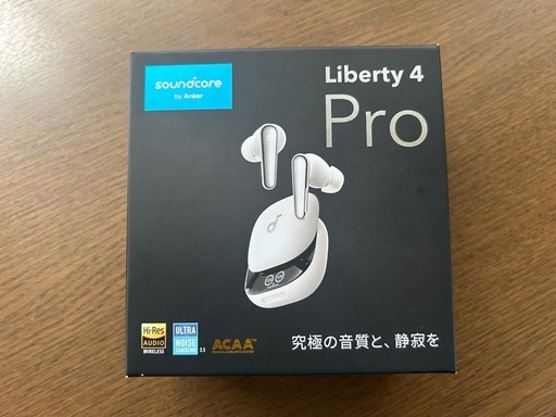 【新品未開封】Soundcore Liberty 4 Pro ワイヤレスイヤホン Anker ホワイト 