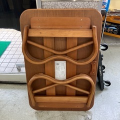 今2602-1322 折りたたみ テーブル 木製 キズ汚れ有りの画像