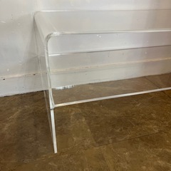 アクリルテーブル　幅80cm  奥行40cm  高さ38cm 透明　アクリルローテーブルの画像