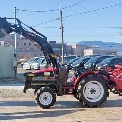 ヤンマー　トラクター　F-220 フロントローダー付き 4WD　22馬力　UFO　片培土器　農機  全動作確認済み　陸送可能 下取りOK　の画像