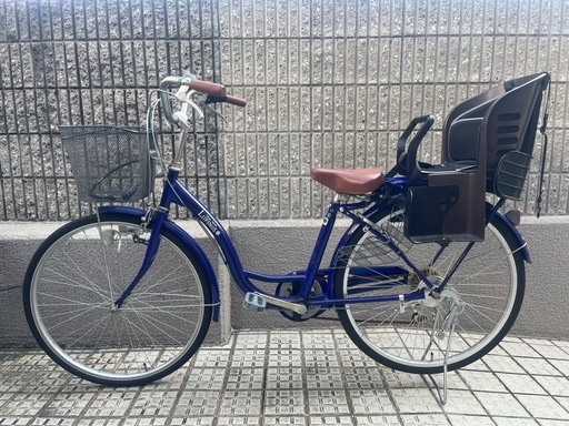 お譲りします】シティサイクル 自転車 (子供用座席あり) (さっくぅ