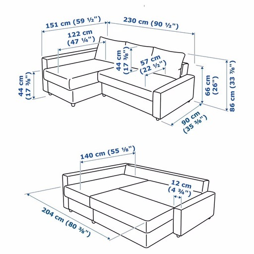 【IKEA FRIHETEN フリーヘーテン コーナーソファベッド（収納付き）】