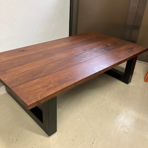 配送無料】重量感あり⚪︎木のテーブル5482 (創域デポ) 舟入南の