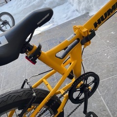 【一名様商談中】MMER(ハマー) FDB206FAT-BIKE 20インチ 極太3.0タイヤ 折りたたみ式 シマノ製6段変速/前後Vブレーキシステム  イエロー　②の画像
