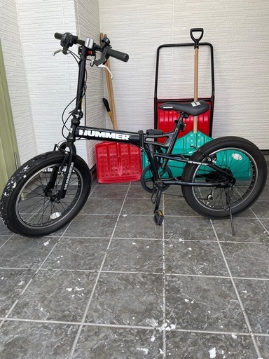 【商談成立！】MMER(ハマー) FDB206FAT-BIKE 20インチ 極太3.0タイヤ 折りたたみ式 自転車 シマノ製6段変速/前後Vブレーキシステム   ブラック　①