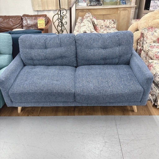【?買取市場 柴田店】I732 ? ジモティー限定価格！ 2Pファブリックワイドソファ ⭐ クリーニング済