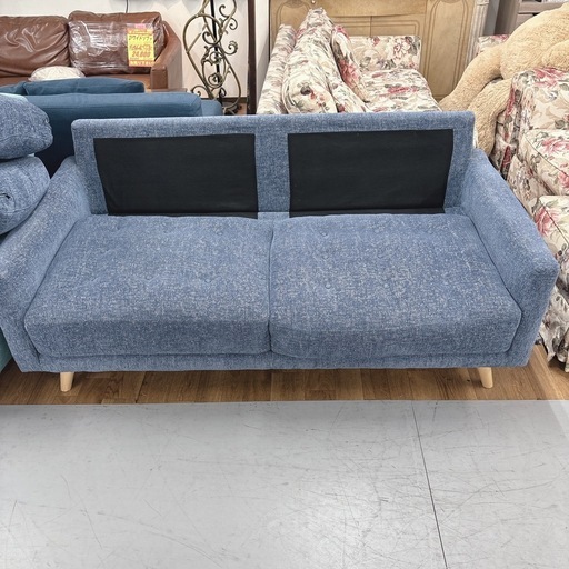 【?買取市場 柴田店】I732 ? ジモティー限定価格！ 2Pファブリックワイドソファ ⭐ クリーニング済