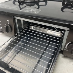 M【現状品】Paloma パロマ ガスコンロ 2023年製 IC-S37BM-2L ガステーブル 都市ガス用 左強火力 ブラウン コンパクトタイプ 調理器具の画像