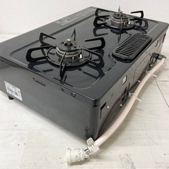 M【現状品】Paloma パロマ ガスコンロ 2023年製 IC-S37BM-2L ガステーブル 都市ガス用 左強火力 ブラウン コンパクトタイプ 調理器具の画像