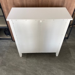 白いキャビネット 幅80cm 食器棚 ホワイト 札幌市白石区 モノリス B166の画像