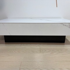 （大理石調）ローテーブル収納有の画像