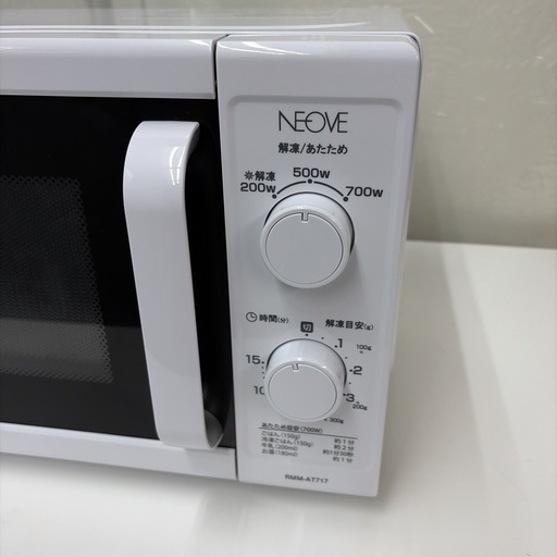 【?買取市場 6ヶ月保証】R091 ☀️ NEOVE 電子レンジ（17L / 700W / 60Hz西日本専用）RMM-AT717-6