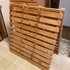 木製スノコベッド シングルサイズ 折り畳み式の画像
