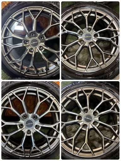【最終値下げ】225/45R18 バリ山　オデッセイ　アブソ　アルミ付 ホンダ オデッセイ アブソルート CROSS SPEED RS9 18×7.5J MINERVA 225