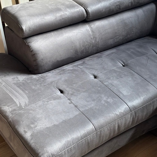 ニトリ L字ソファ セオ カウチソファ グレー 布 2 SEATER SOFA CEO
