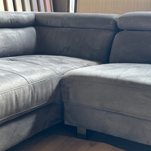 ニトリ L字ソファ セオ カウチソファ グレー 布 2 SEATER SOFA CEO 札幌市白石区 B149