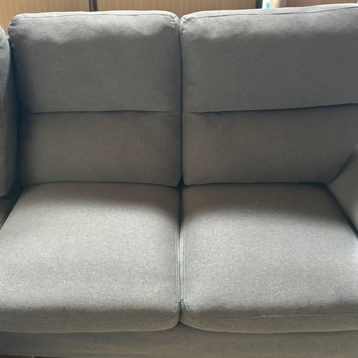 ニトリ カウチソファ LA 2P SOFA STRIFY GY グレー系 布地 札幌市白石区 モノリス B150