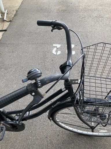 26インチ シティサイクルブラック 前カゴ付き (︎︎︎︎) 西諫早の