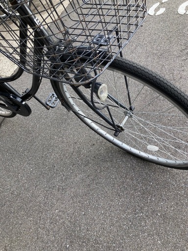 26インチ シティサイクルブラック 前カゴ付き (︎︎︎︎) 西諫早の 