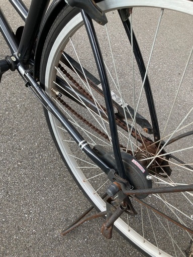 26インチ シティサイクルブラック 前カゴ付き (︎︎︎︎) 西諫早の