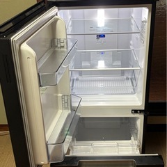 SHARP シャープ 152L ガラストップ 両ドア取替え可 ノンフロン冷凍冷蔵庫 2021年製 SJ-GD15H-B の画像