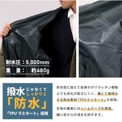 【新品】レインコート レインバイザーセット 男女兼用の画像