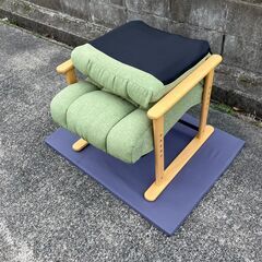 NITORI ４段調整 高座椅子 オルガン3（グリーン / ナチュラル）の画像