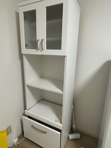 ニトリ食器棚ホワイト (ぎい) 土浦の収納家具《食器棚、キッチン収納