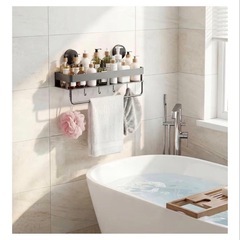 キッチンラック 吸盤 調味料ラック 調味料入れ 吸盤式 キッチン収納の画像