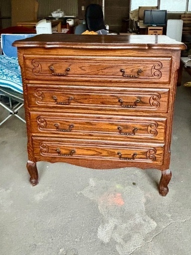 三越家具ブルージュ猫脚オークチェスト箪笥タンス引き出し (ライフ) 野