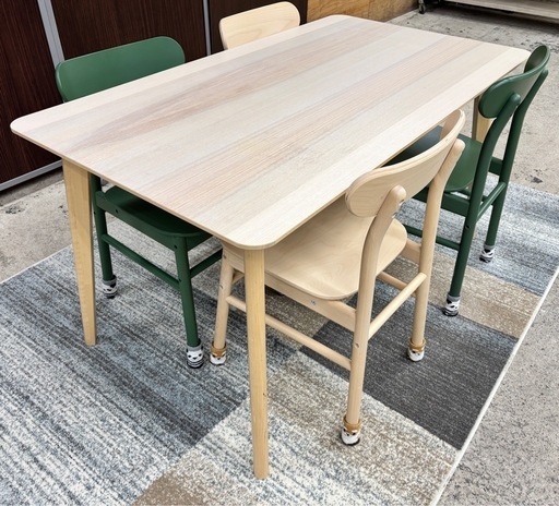 ?✨ IKEAおしゃれダイニングセット＋絨毯 6点セット（美品）  ? 早い者勝ち｜配達・夜間配送・設置OK｜当日支払い可 