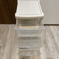 組み立て式3段ボックス　キャスター付きの画像