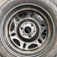 3穴スチールタイヤ 2本の画像