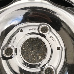 3穴スチールタイヤ 2本の画像