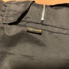 黒いナイロンカーゴパンツの画像