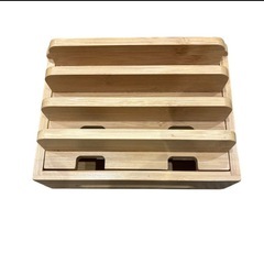 充電スタンドステーションスマホ充電ボックスケーブル収納USB充電器スタンド竹製の画像