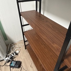 ワイエムワールド 本棚 オープンラック 5段 幅90cm 木製 ブラウンの画像