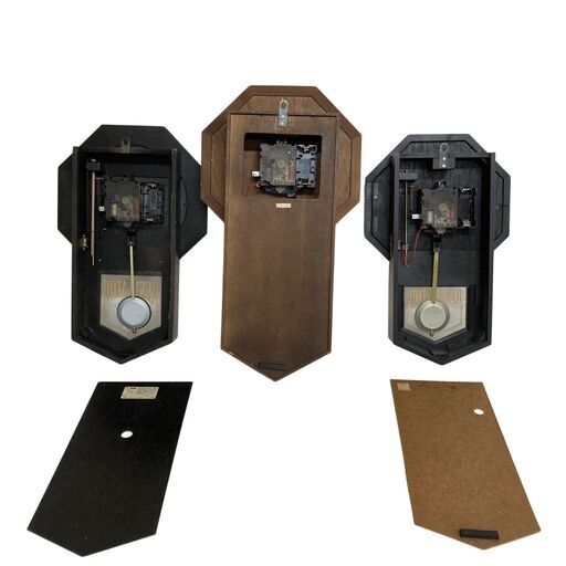 T6029 昭和レトロ ゼンマイ式振り子時計 電池式 掛け時計 おまとめ 7台