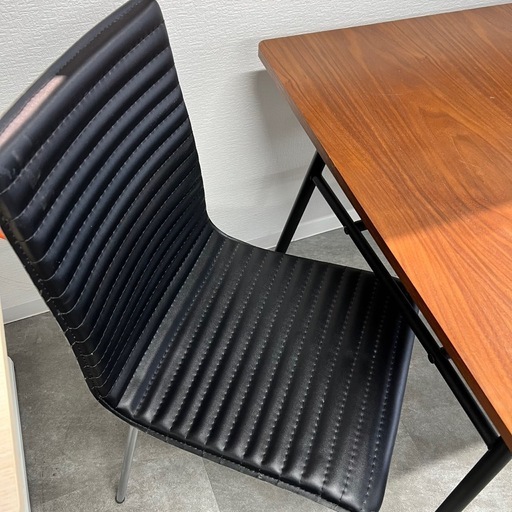 ニトリ ダイニングセット 2人掛け ウォルブ ブラウン×ブラック インダストリアルデザイン NITORI WALVE B151