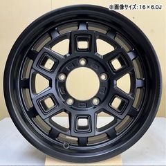 早い者勝ち！今だけ価格！MAD CROSS AEVER マットブラック 16インチ 6J+0 5H-139.7 ジムニーシエラ ・ ノマド 用 の画像