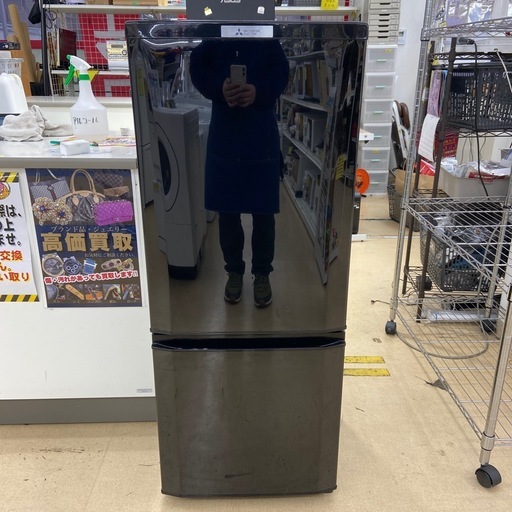 【ドリーム池田店】◎ジモティー割対象品◎三菱2ドア冷蔵庫 146L MR-P15E-B1 2020年製 45244