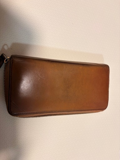GANZO 長財布 ブライドルレザー ブラウン ラウンドファスナー