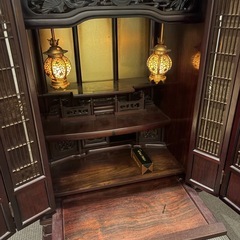 【美品】唐木仏壇（伝統型）｜ライト点灯確認済み｜引き取り限定の画像