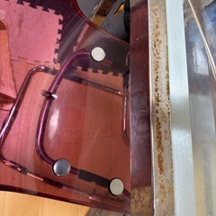 【直接引取限定・新宿区】おしゃれなガラステーブル＆クリアチェアの画像