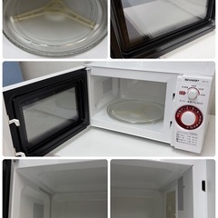 【🐤買取市場 6ヶ月保証】R471 ☀️ SHARP / シャープ 電子レンジ（20L / 700W / 60Hz西日本専用）RE-T3-W6 ⭐ 動作確認済 ⭐ クリーニング済の画像