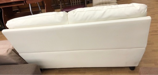 【ドリーム川西店御来店限定】☆ジモティー見たよ♪割引☆  2Pレザーソファ  クリーニング済み 【2125560000056166】