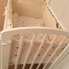 KATOJI ミニベビーベッド ハイタイプ　ビアンコ ホワイトの画像