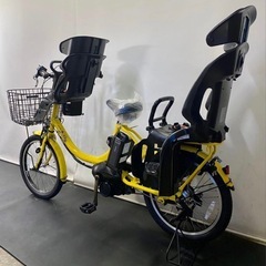 1年保証 送料無料 ヤマハ　パスバビー　20インチ　子供乗せ　黄色　電動アシスト自転車 g225の画像