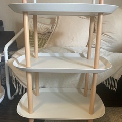 キャスター付きキッチンワゴン(角形3段)の画像